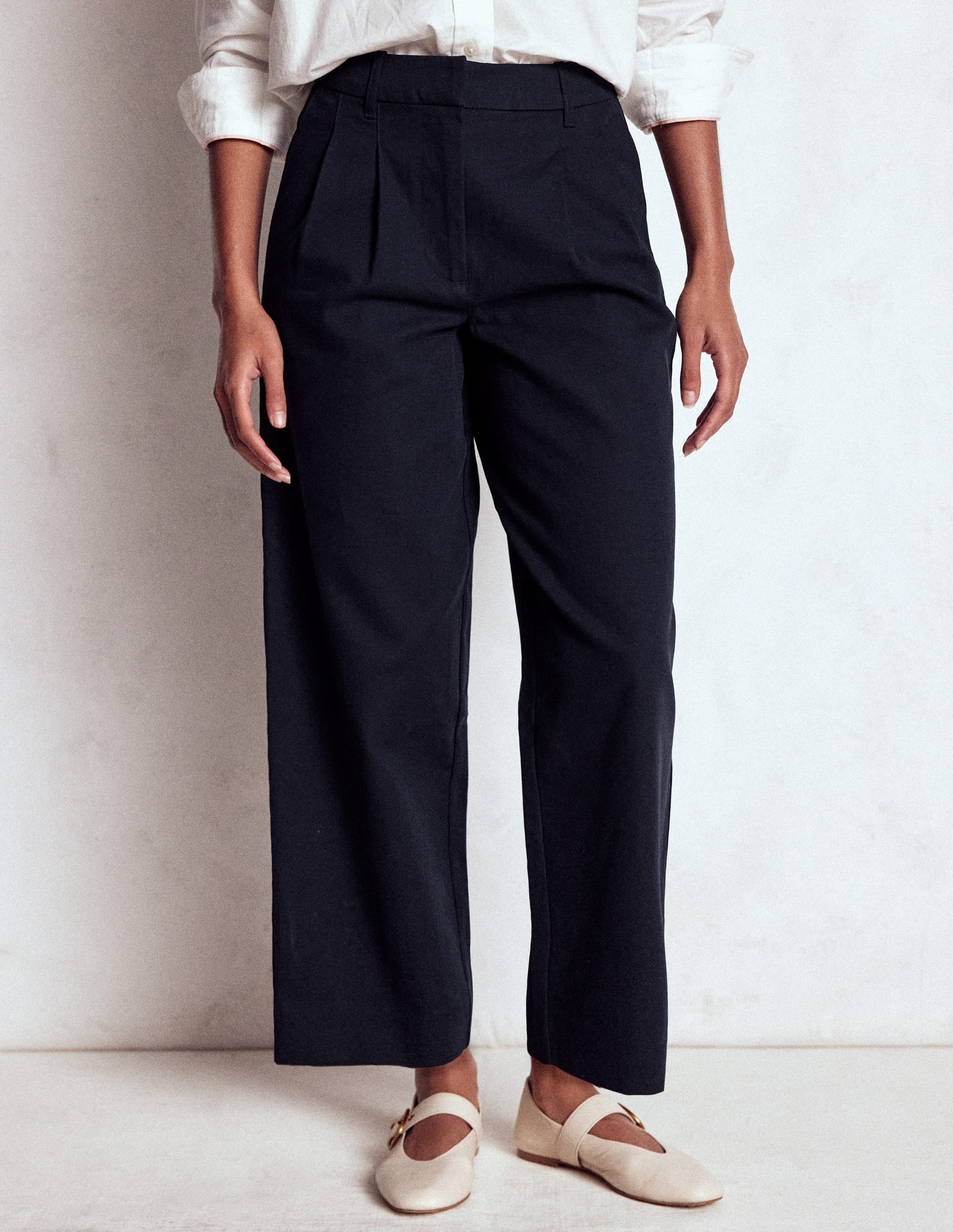 Pantalon Bloomsbury en coton-Bleu marine - Image 4