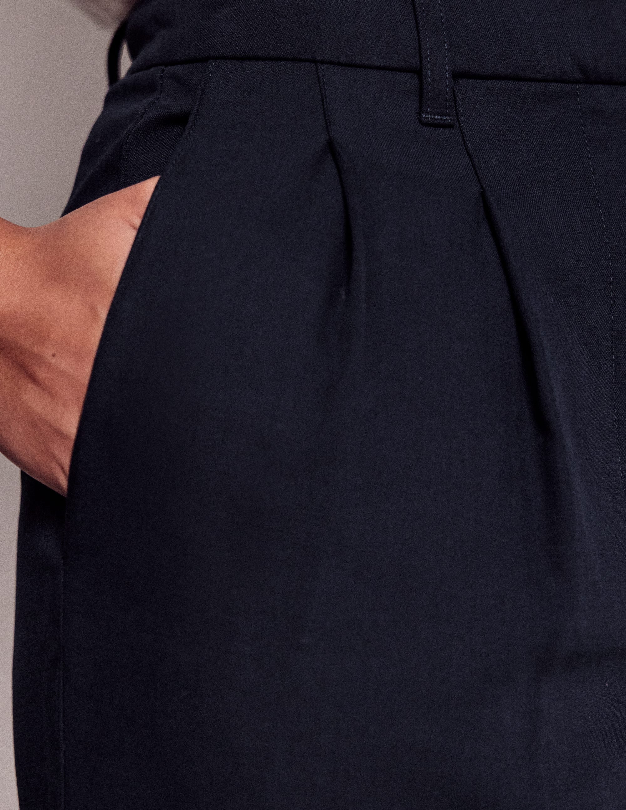 Pantalon Bloomsbury en coton-Bleu marine - Image 5