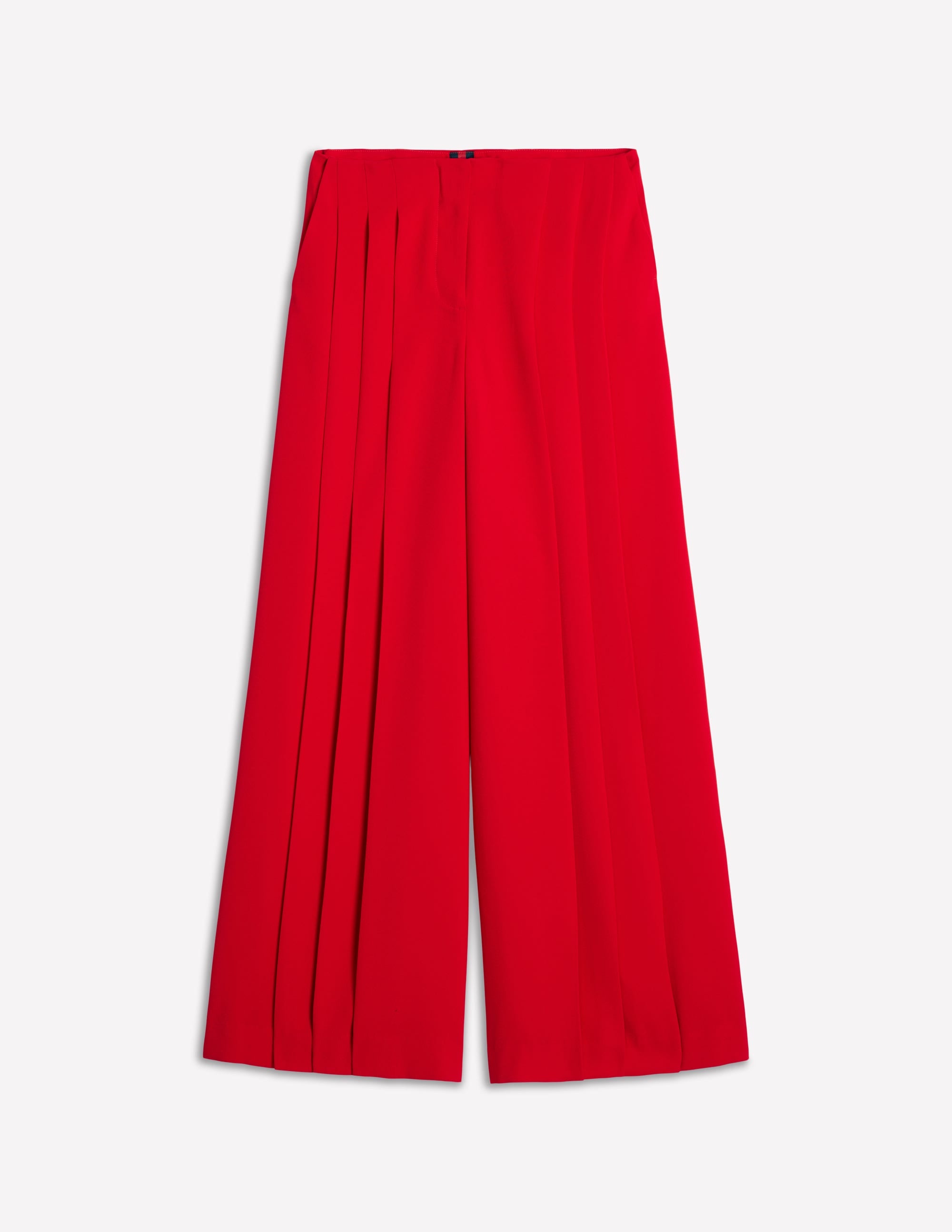Regent Wide Leg Trousers-Poppy Red - Image 5