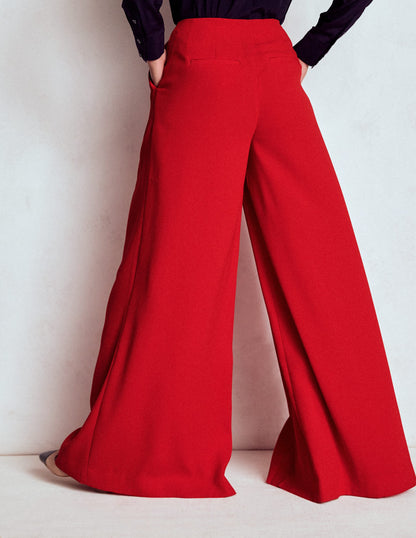Regent Hose mit weitem Bein-Mohnblumenrot-4