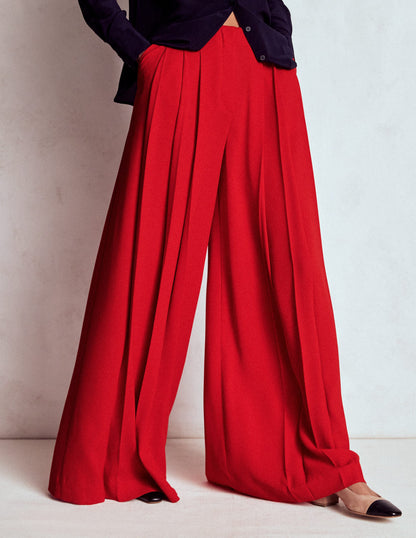 Regent Hose mit weitem Bein-Mohnblumenrot-5