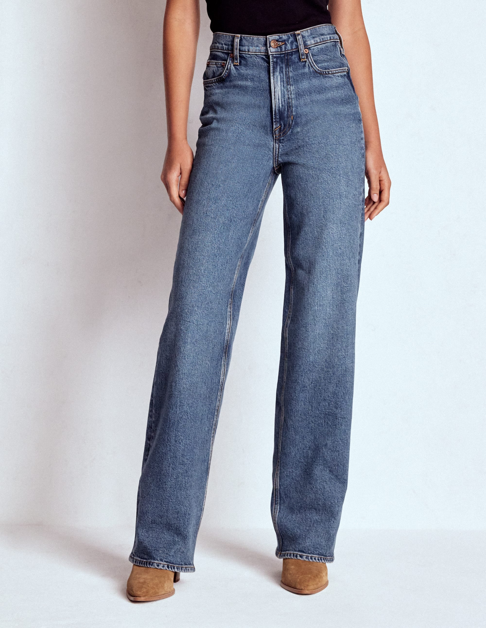 Jeans mit hohem Bund und geradem, weitem Bein-Beatnik Red - Image 6