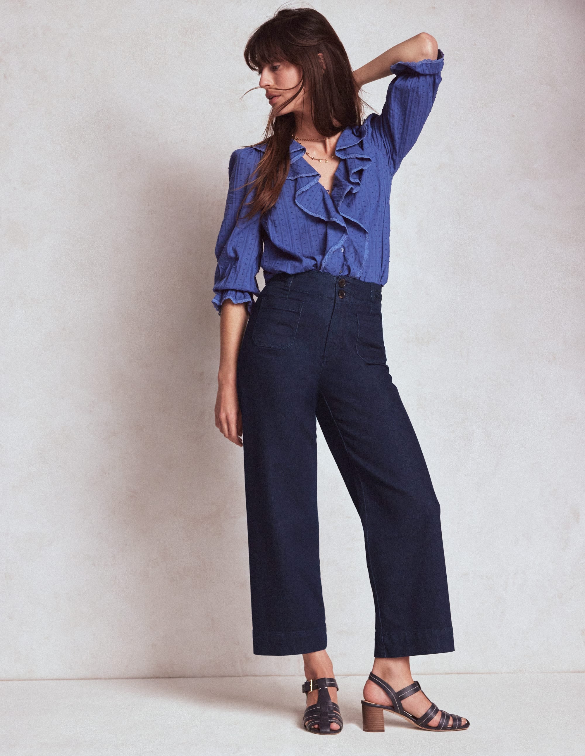 Jean court Primrose-Tresse indigo - Image 1