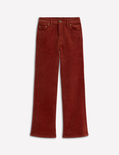 Ausgestellte Cord-Jeans im Five-Pocket-Design-Ziegelstein-5
