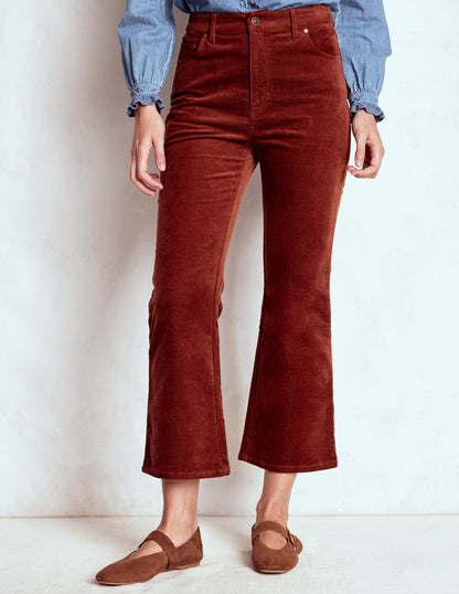 Ausgestellte Cord-Jeans im Five-Pocket-Design-Ziegelstein-4
