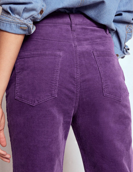Ausgestellte Cord-Jeans im Five-Pocket-Design-Mystisches Violett