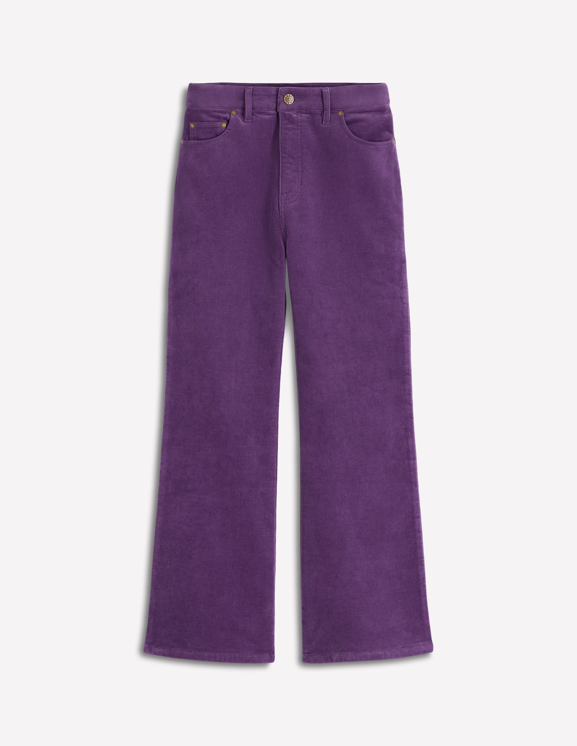 Ausgestellte Cord-Jeans im Five-Pocket-Design-Mystisches Violett - Image 5