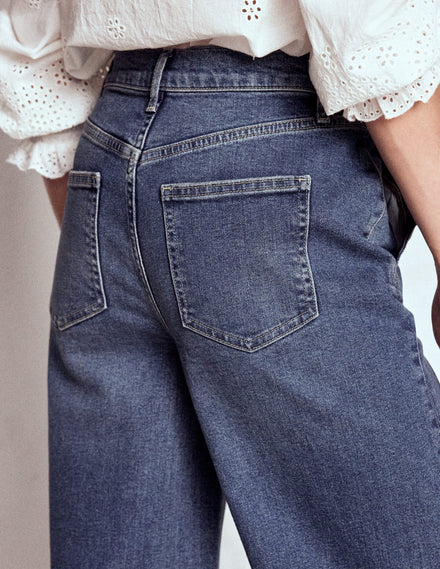Weit geschnittene Jeans mit hohem Bund-Medium Vintage