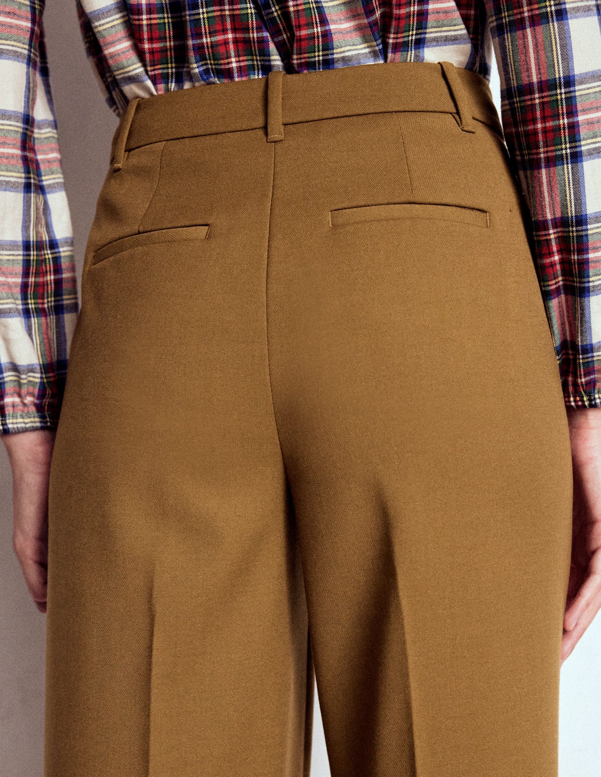 Belgravia Taillierte Hose-Tabakbraun-6