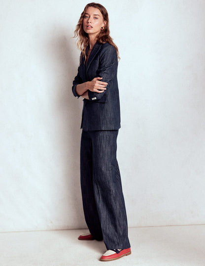 Belgravia Twillhose-Marineblau Indigo-6