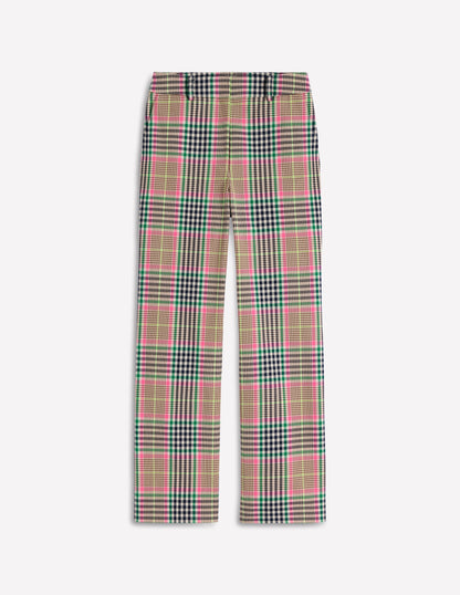 Canonbury Taillierte Hose-Braun, Zuckerwattenrosa und Marineblau Kariert-6