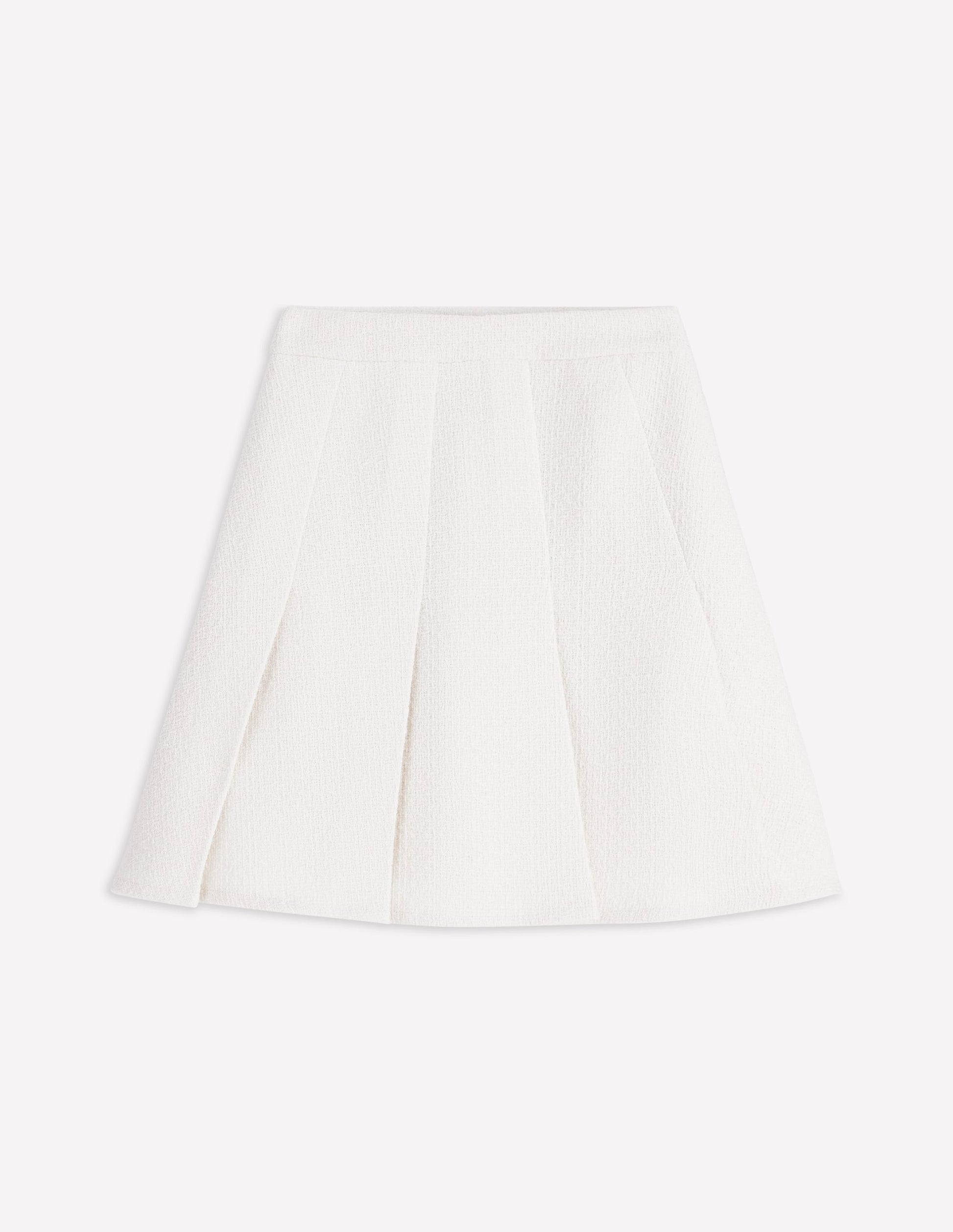 Jupe virevoltante texturée-Blanc-6