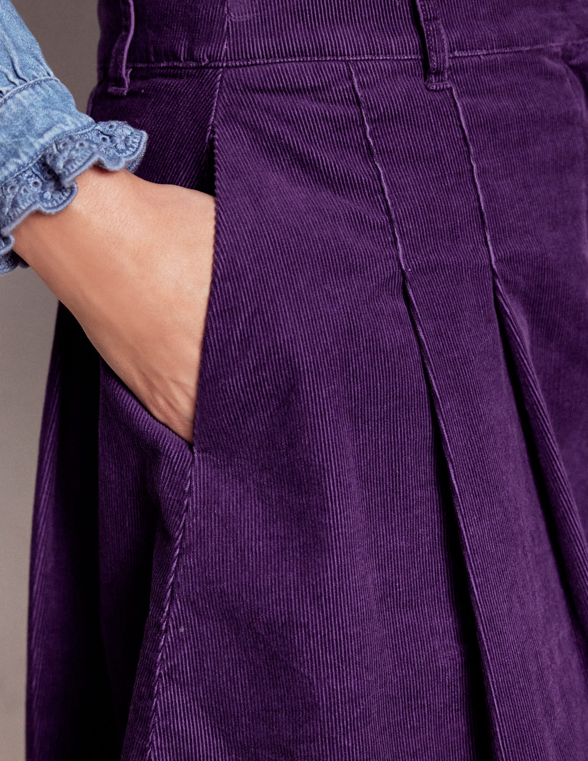 Plissierter Cordrock-Mystisches Violett - Image 2