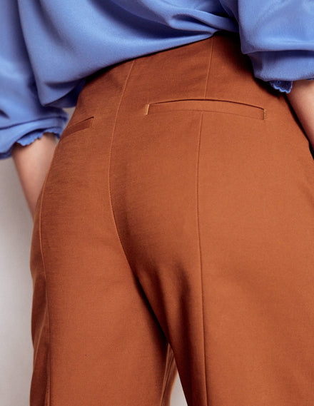 Elegante 7/8-Hose-Rotbraun