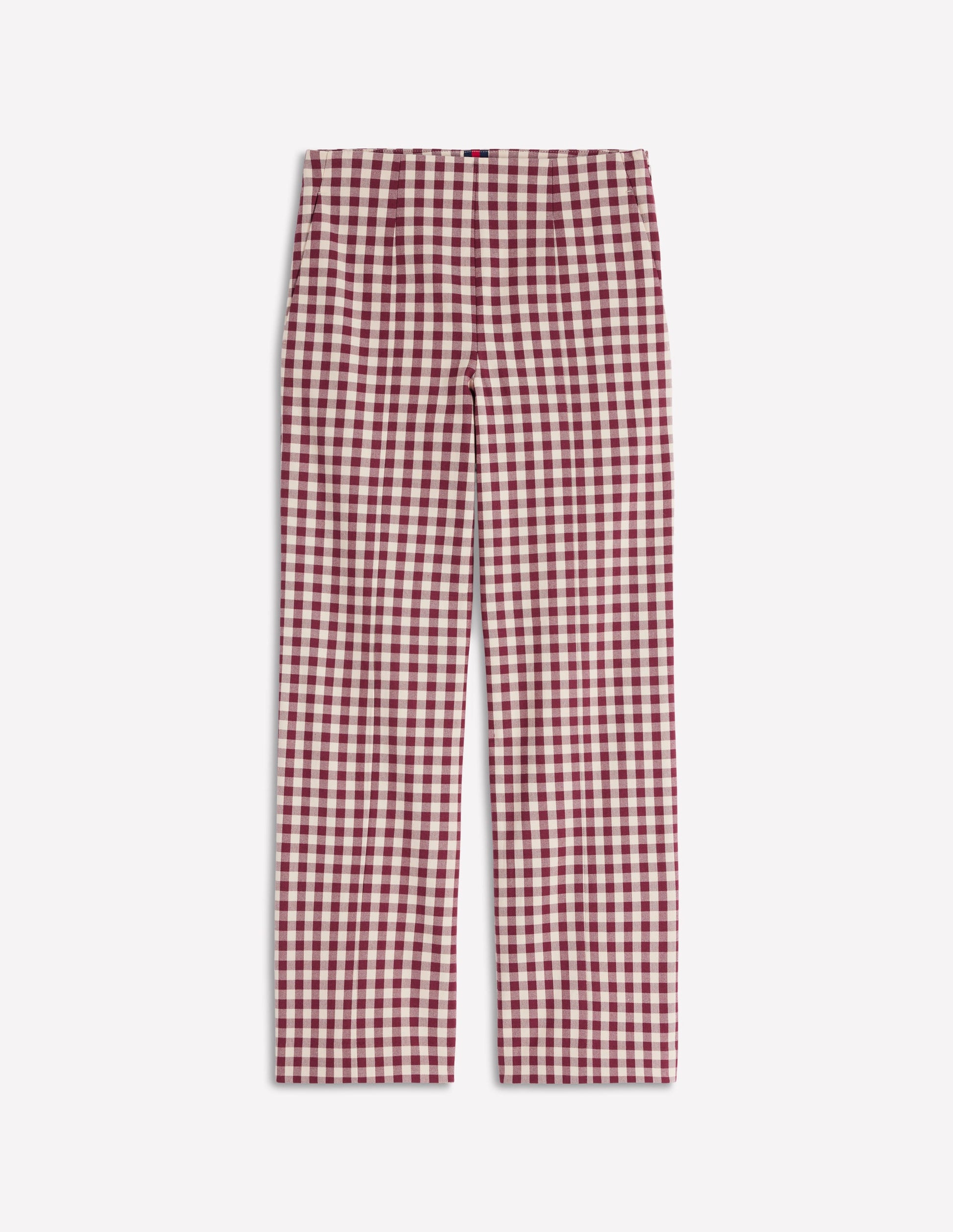 Elegante 7/8-Hose-Portwein Vichykaro-6