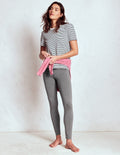 Legging taille haute en jersey-Anthracite chiné