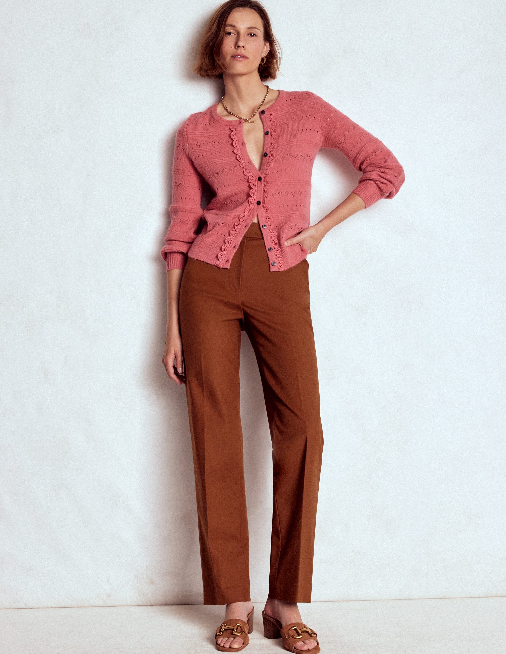 Pantalon Canonbury coupe longue-Brun roux - Image 1