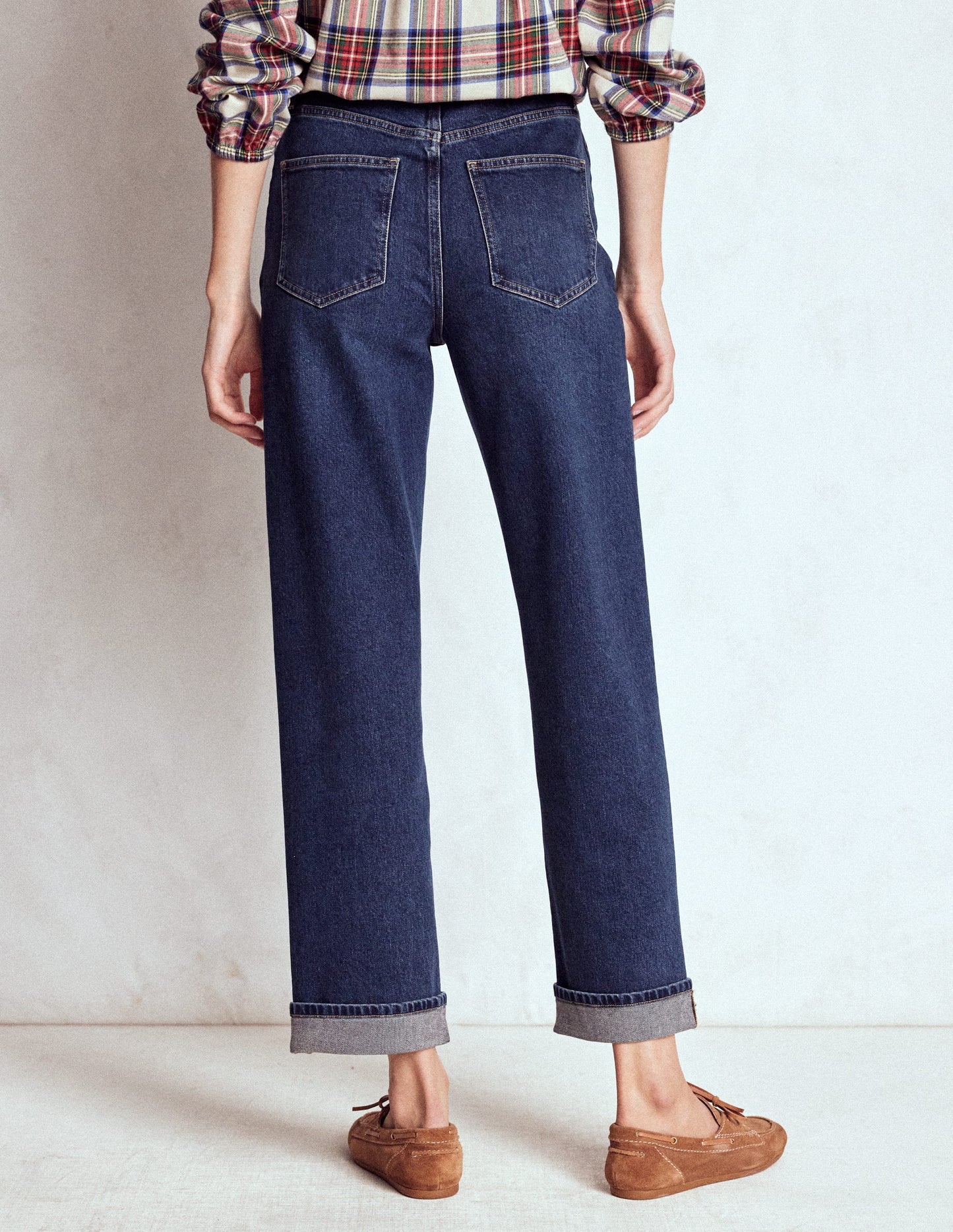 Bequeme, mittelhohe Stretch-Jeans-Dunkles Vintageblau