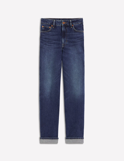 Bequeme, mittelhohe Stretch-Jeans-Dunkles Vintageblau-6