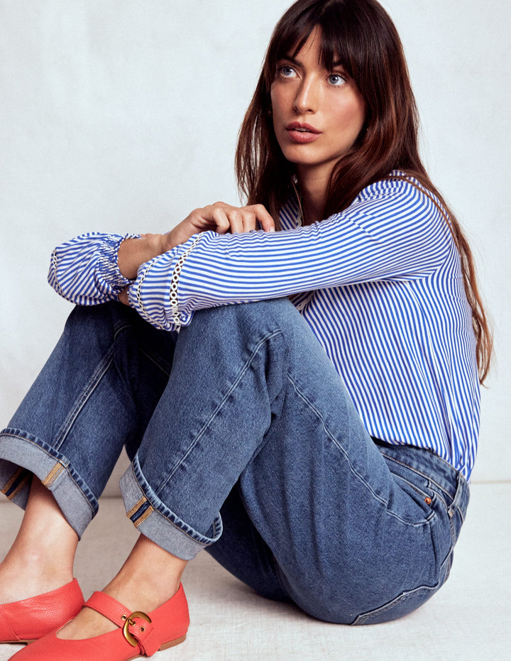 Jeans mit mittelhohem Bund und geradem Bein-Medium Vintage