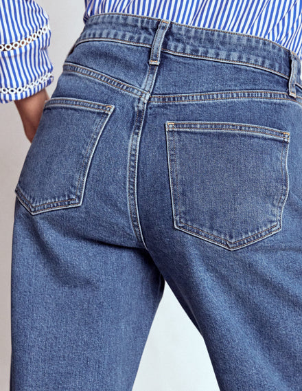 Bequeme, mittelhohe Stretch-Jeans-Medium Vintage