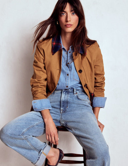 Bequeme, mittelhohe Stretch-Jeans-Ausgeblichene Optik