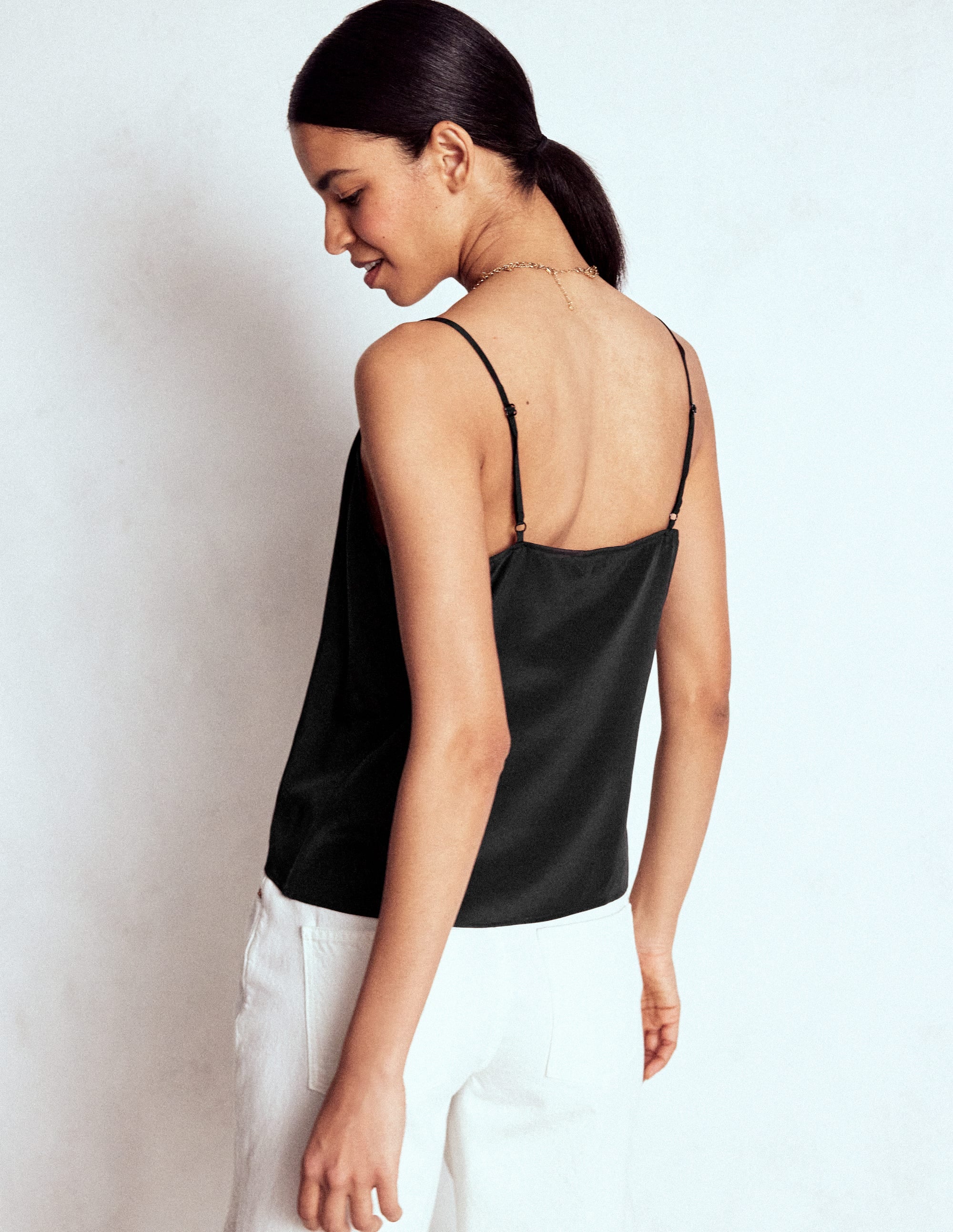 Camisole aus Seide-Schwarz - Image 3