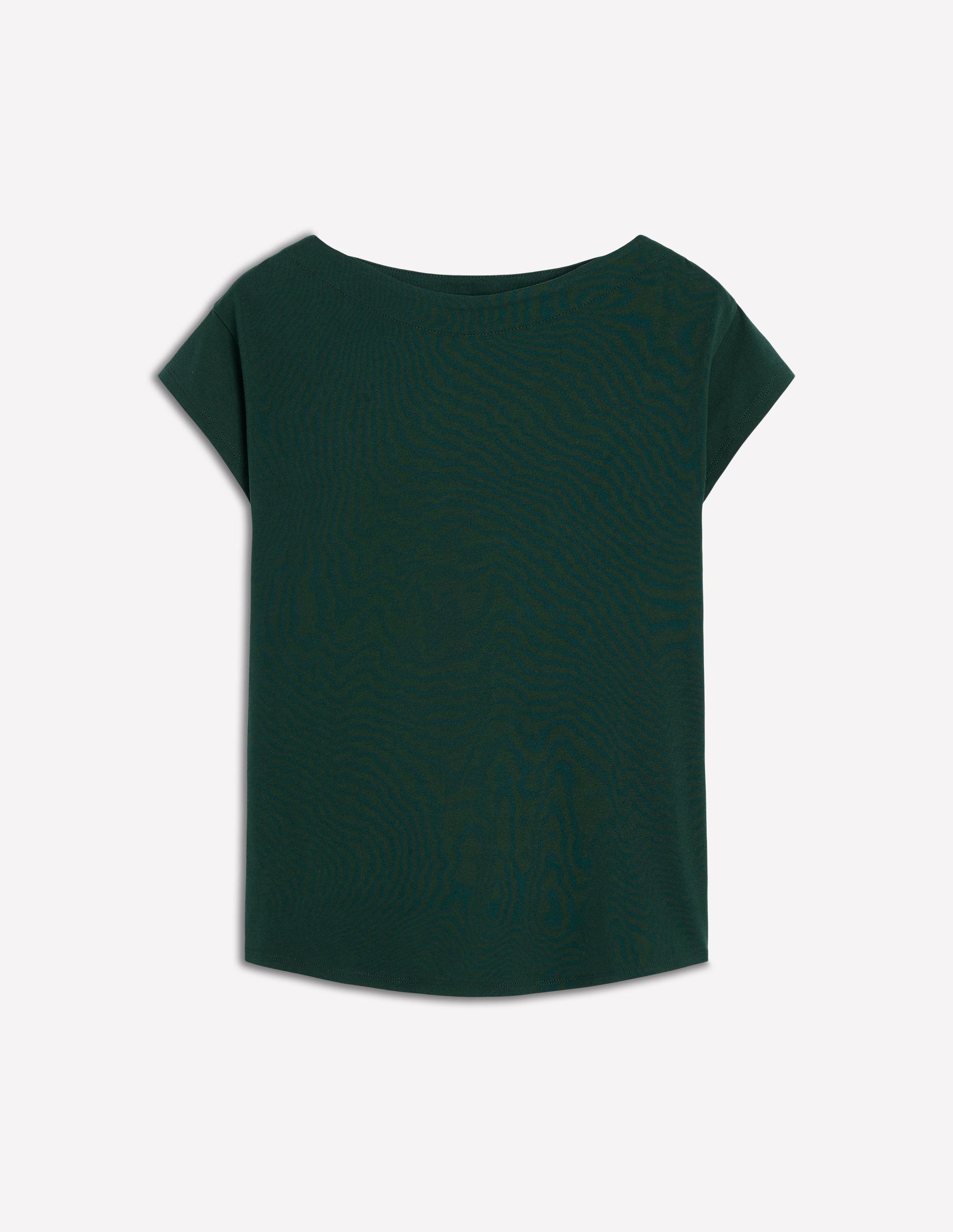 Superweiches T-Shirt mit U-Boot-Ausschnitt-Kiefergrün-5