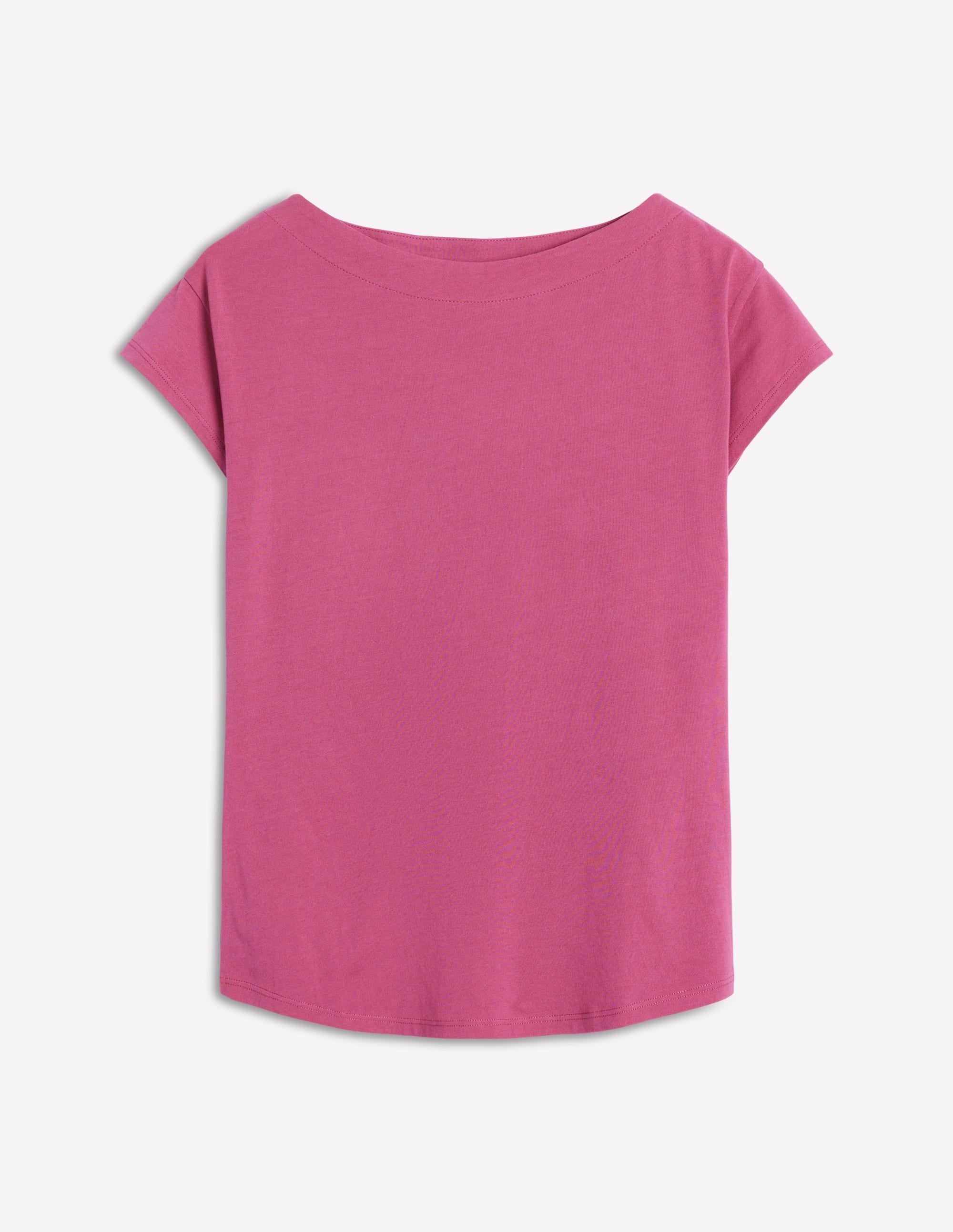 Superweiches T-Shirt mit U-Boot-Ausschnitt-Violette Zwetschge - Image 5