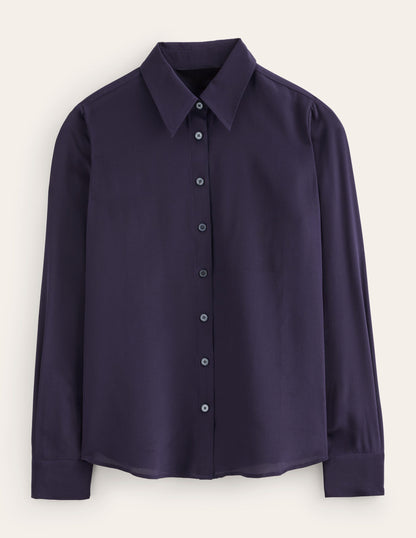 Sienna Seidenhemd-Aqua Marine Marl-6