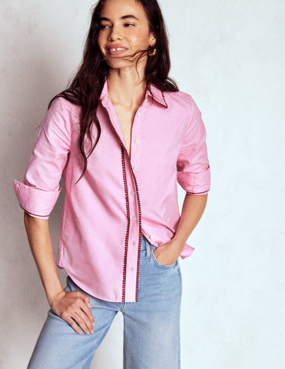 Sienna Baumwollhemd-Rosa, Bommelbesatz-4
