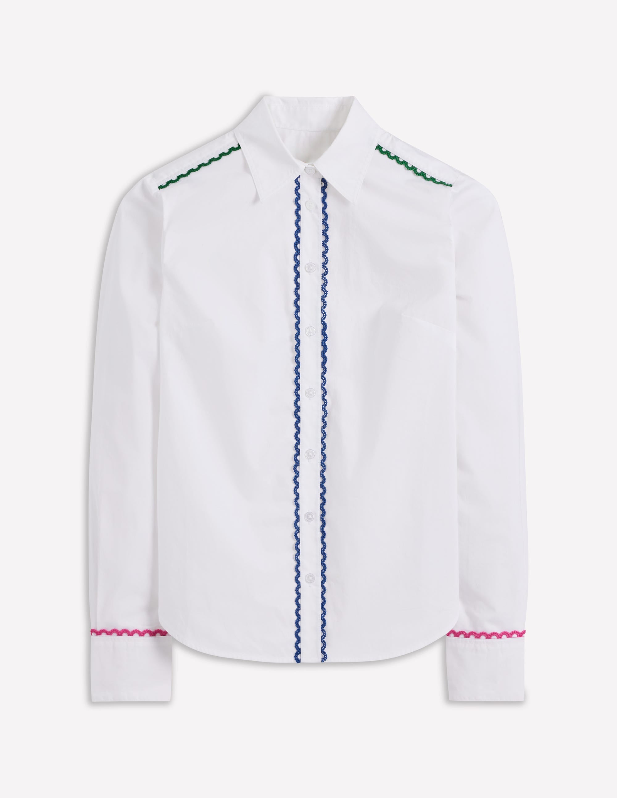 Chemise Sienna saisissante en coton-Blanc, détails multi - Image 5