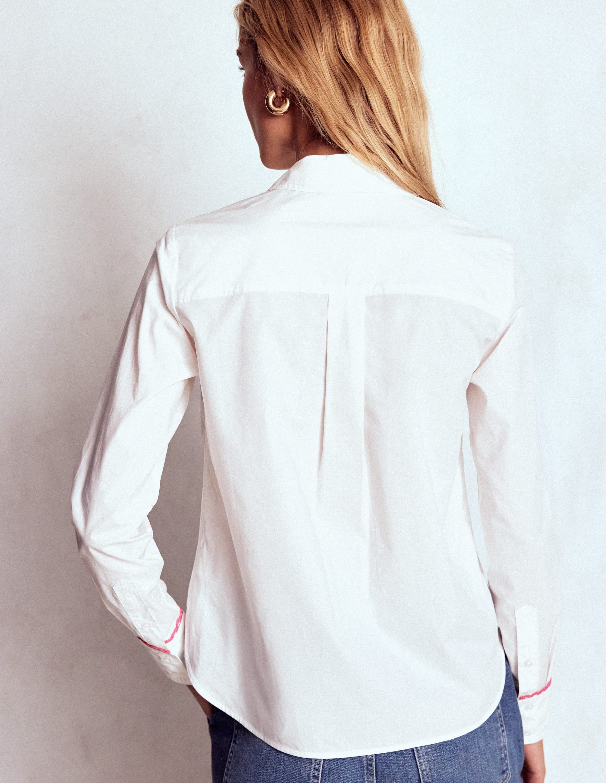 Chemise Sienna saisissante en coton-Blanc, détails multi - Image 3