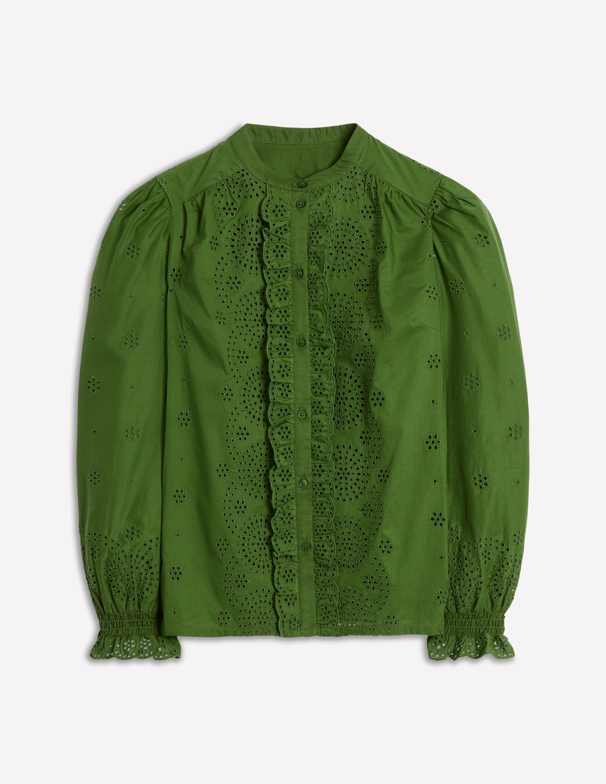 Top Alice avec broderie anglaise-Vert promenade - Image 5
