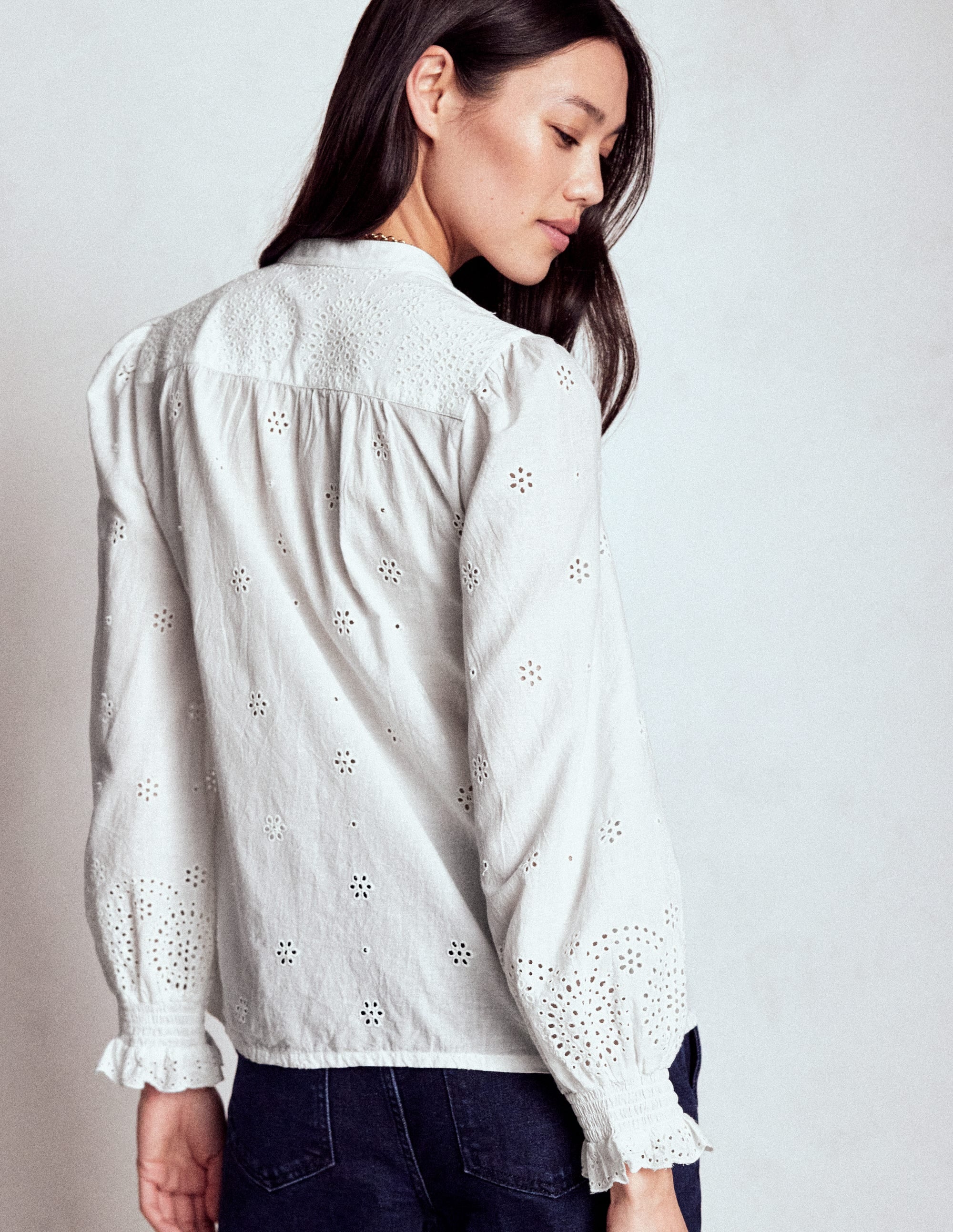 Top Alice avec broderie anglaise-Blanc - Image 3