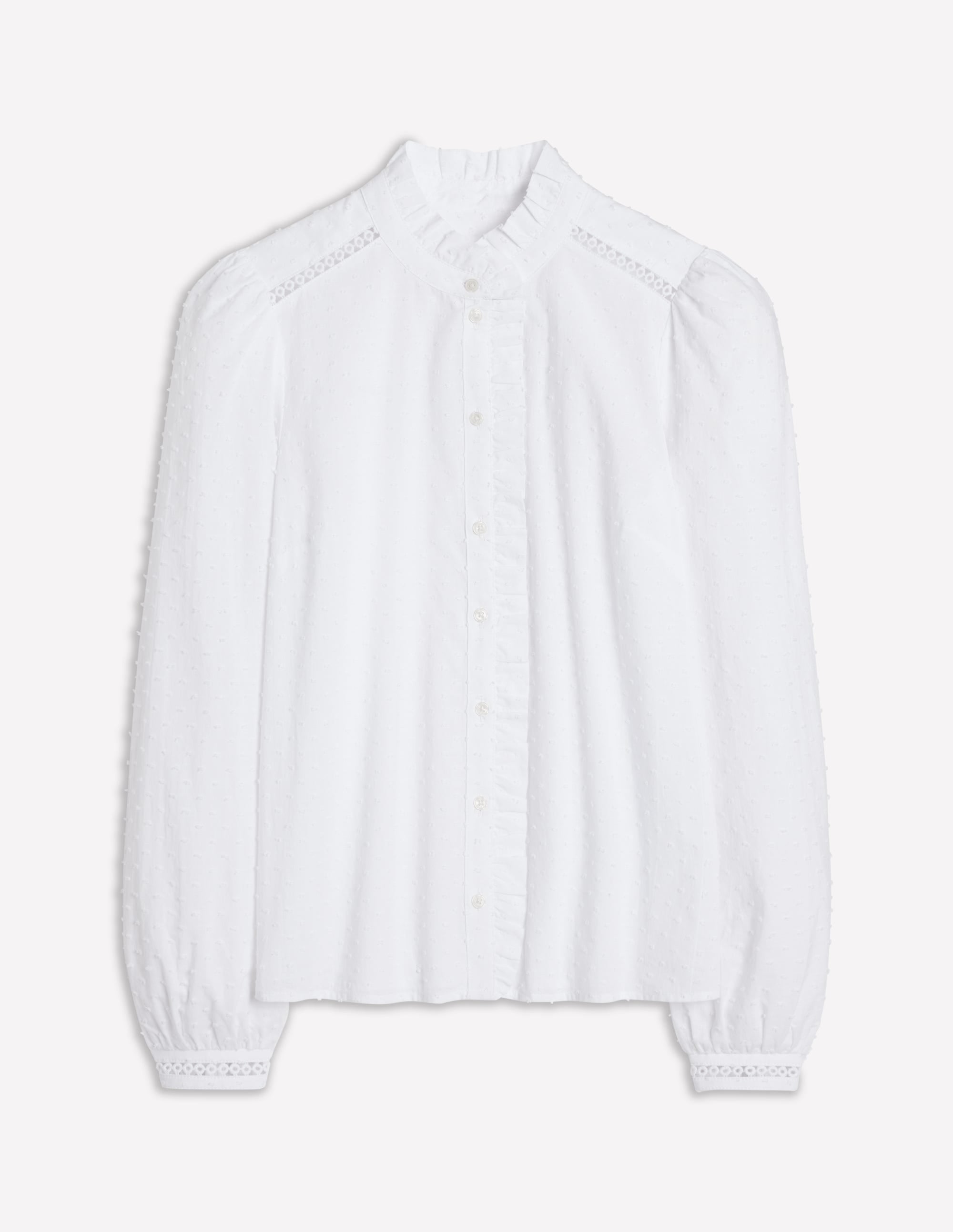 Top Helena en plumetis de coton-Blanc - Image 7