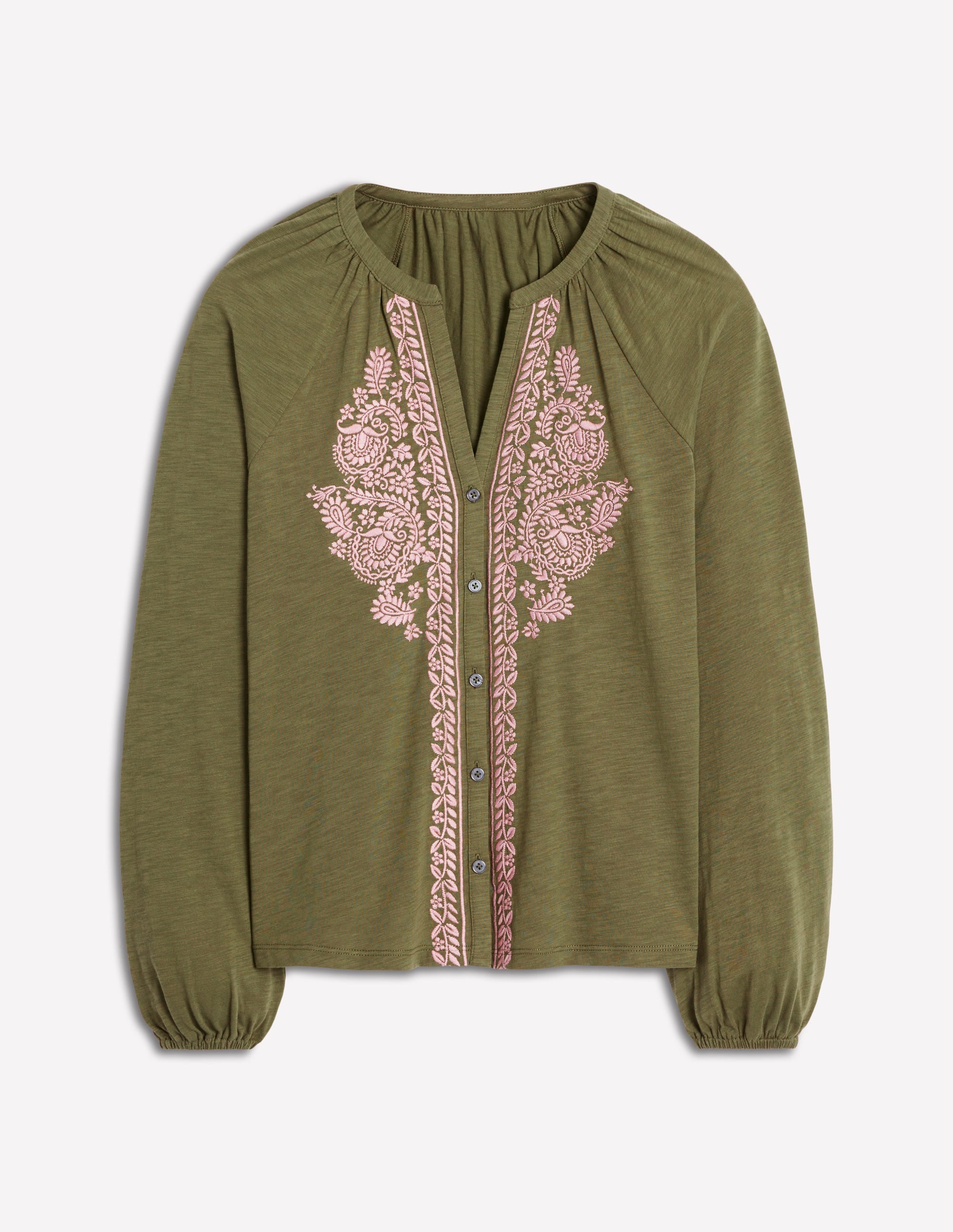Chemise Alma brodée-Vert des bois - Image 6