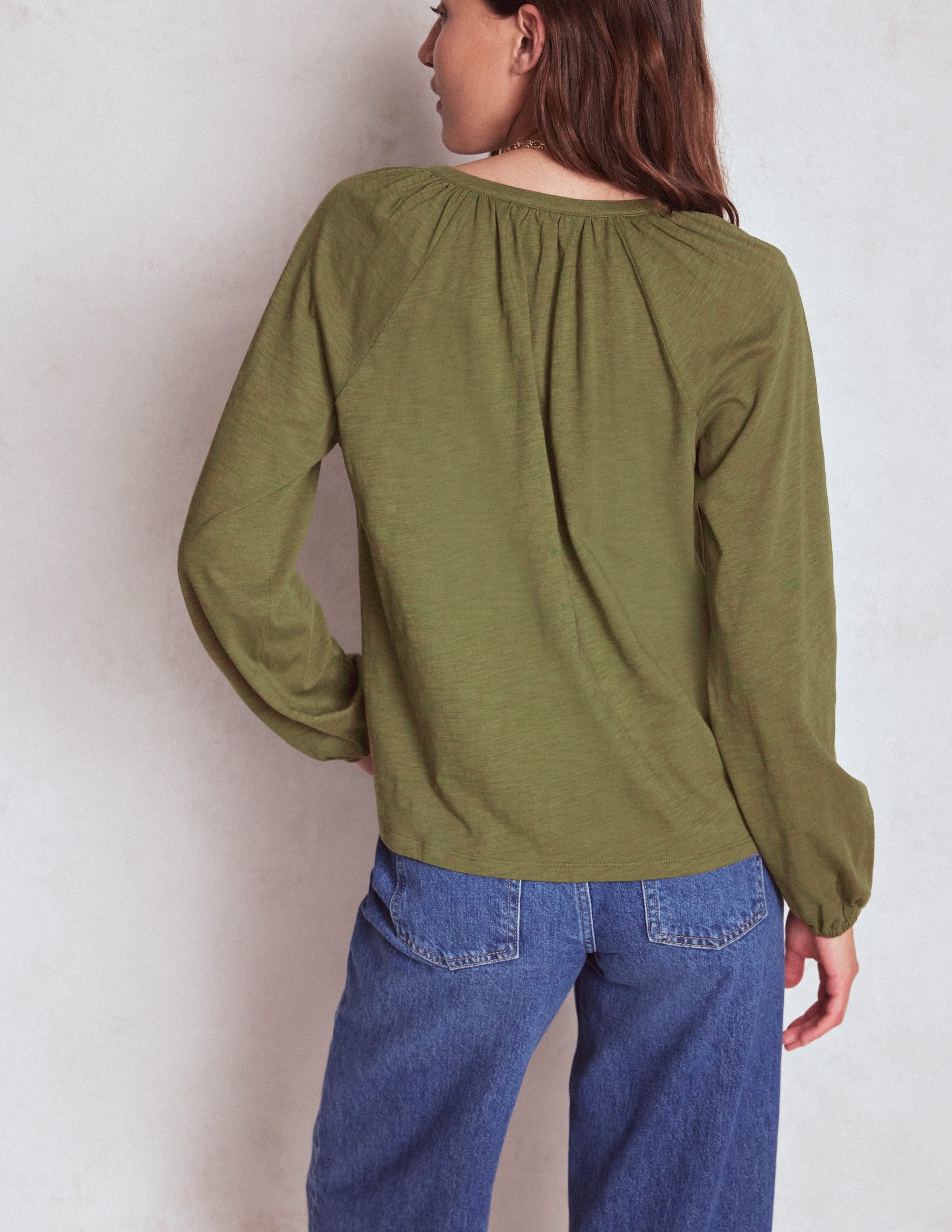 Chemise Alma brodée-Vert des bois - Image 3