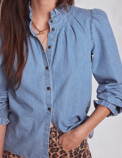 Lorna Denim-Oberteil-Hell Authentisch-3