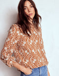 Top brodé en coton-Cookie