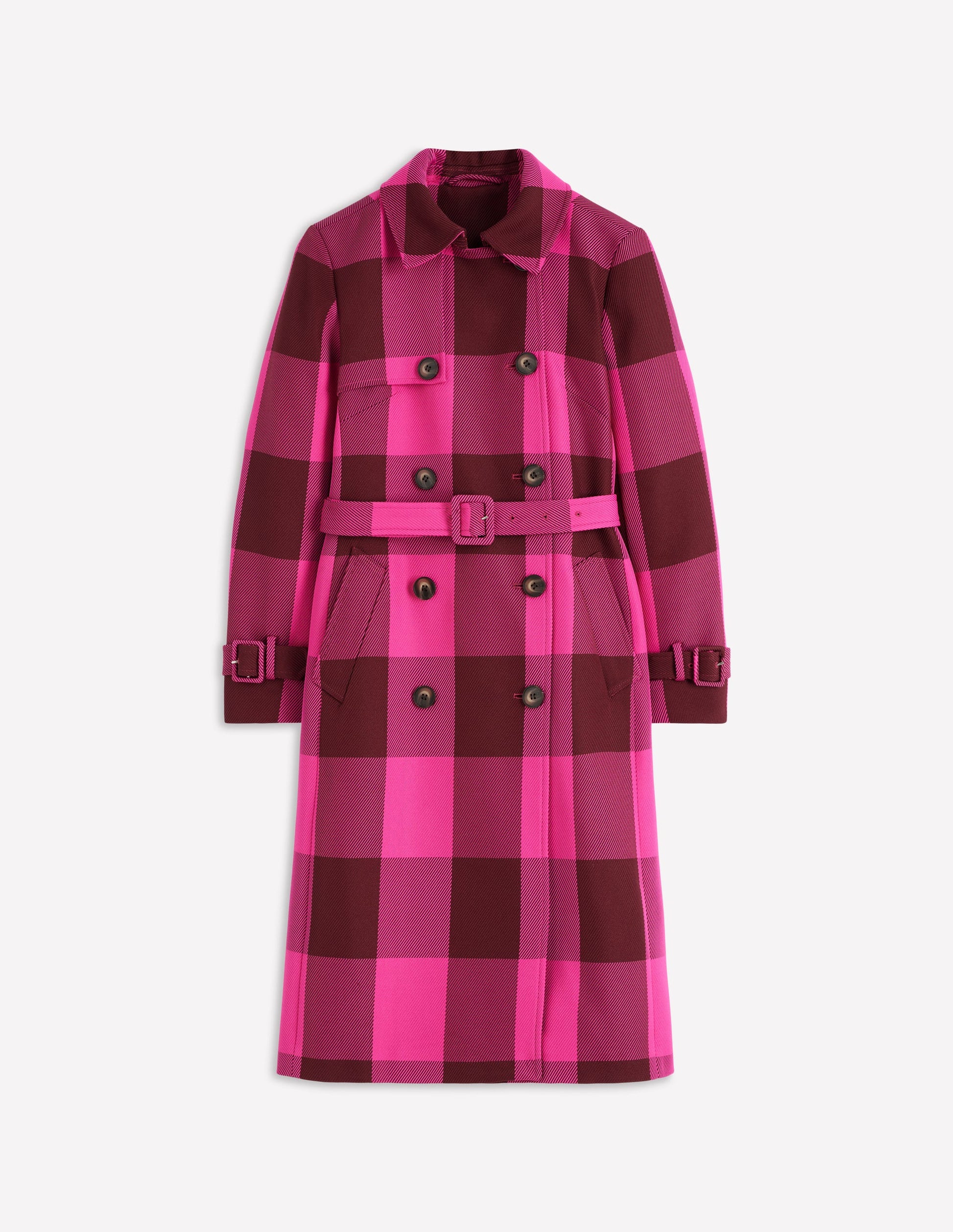 Trench Cheltenham-Vichy pivoine rose, châtaigne-8