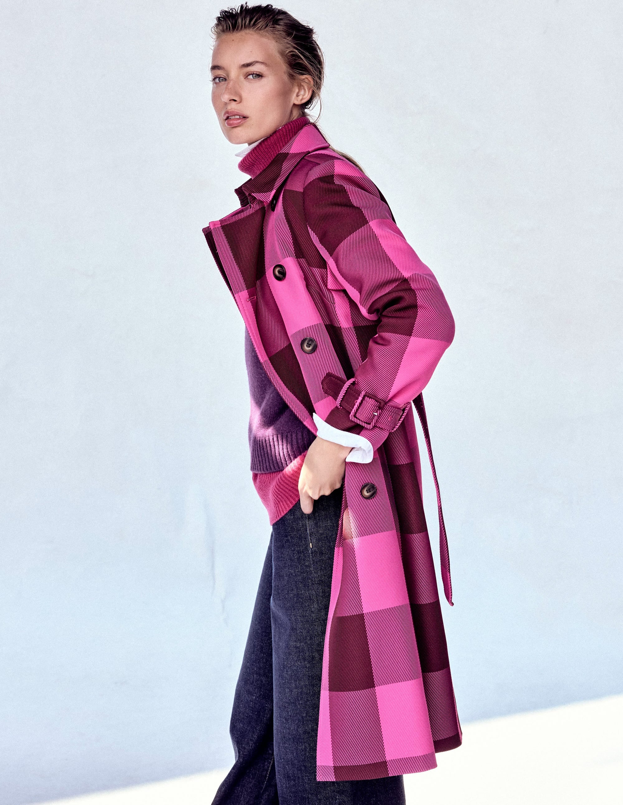 Cheltenham Trenchcoat-Rosa Pfingstrose, Kastanie Vichykaro - Image 7