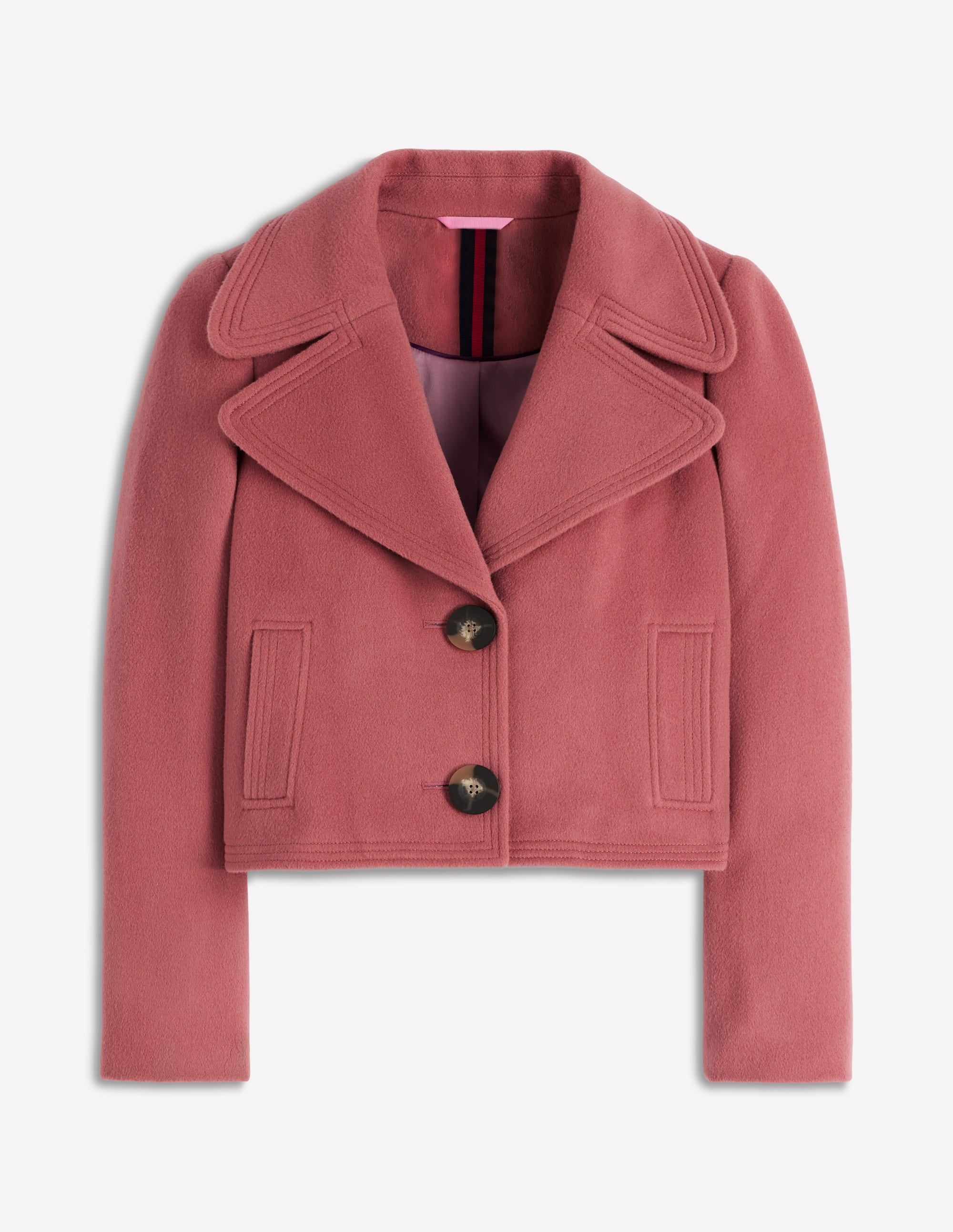 Veste à surpiqûres-Rose fard - Image 6