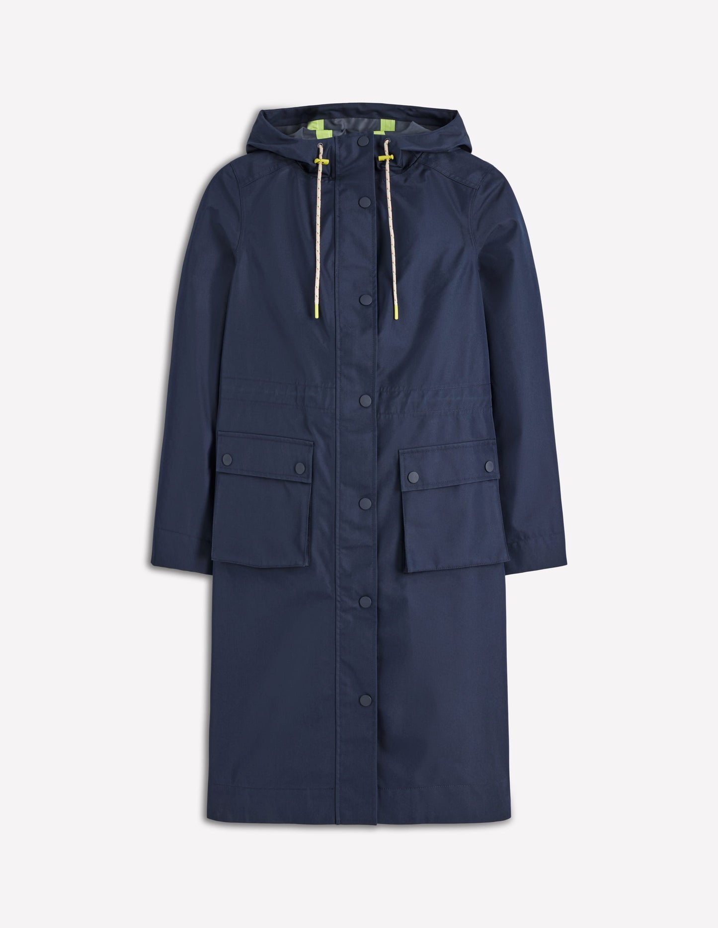 Lange Regenjacke-Ecru/Chalky Pink Stripe