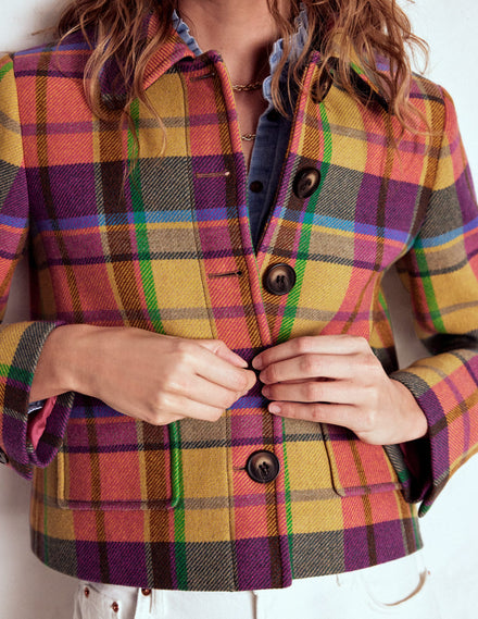 Knightsbridge Wolljacke-Bunt Karomuster