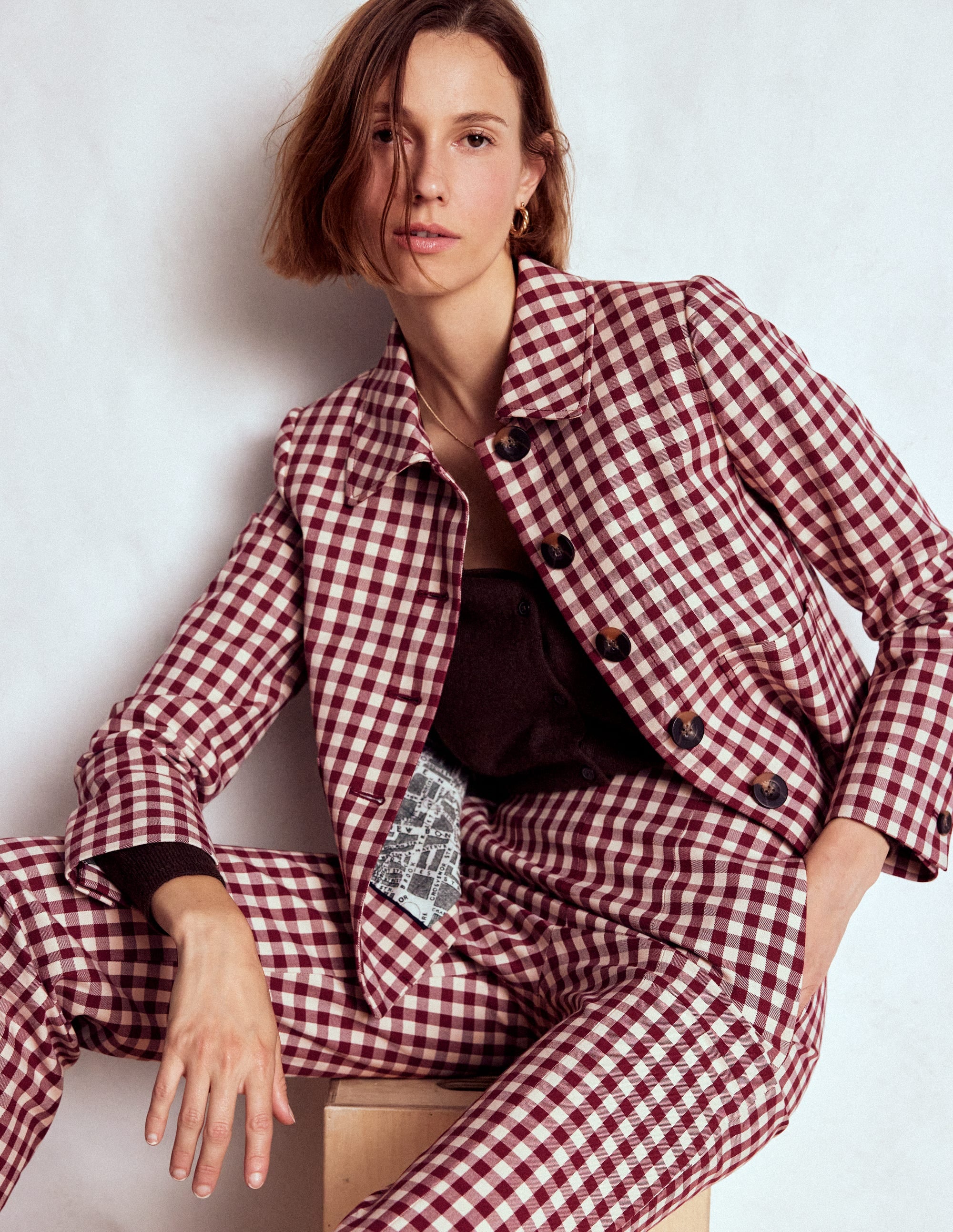 Knightsbridge Jacke Vichykaro-Kastanie Vichykaro - Image 1