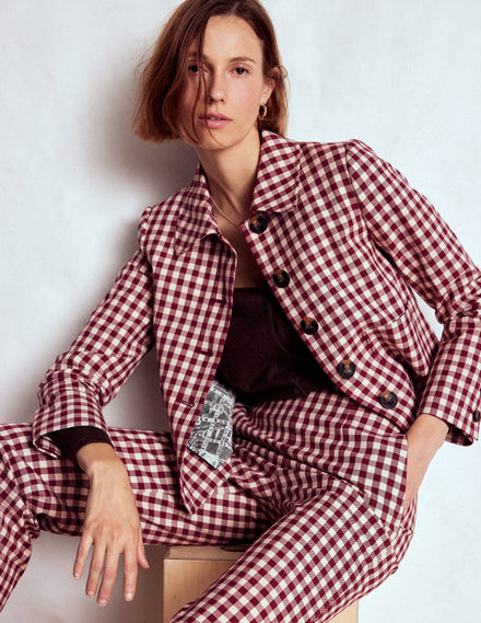 Knightsbridge Jacke Vichykaro-Kastanie Vichykaro