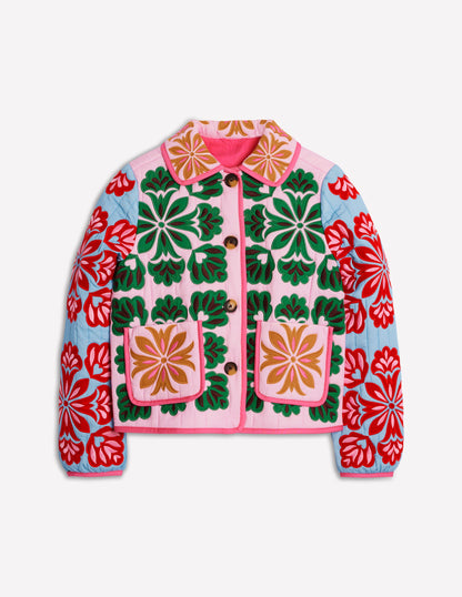 Fitzrovia Bestickte Jacke-Bunt Applikation-6