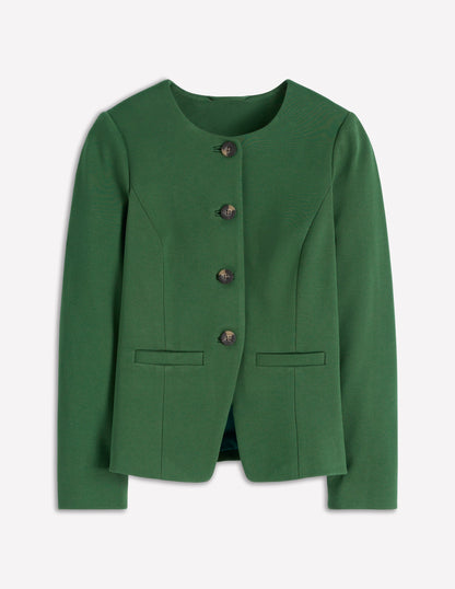 Hampstead Blazer aus Ponte-Twill-Jagdgrün-6