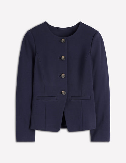 Hampstead Blazer aus Ponte-Twill-Marineblau-6